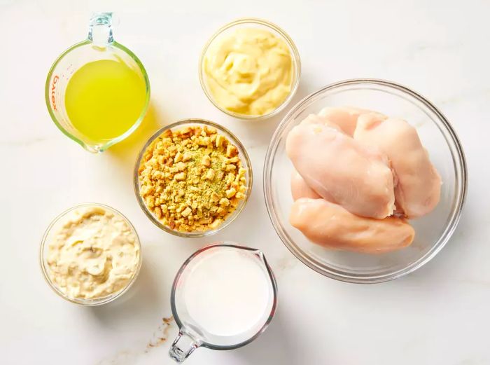 Ingredients for Aunt Jewel's Chicken Dressing Casserole