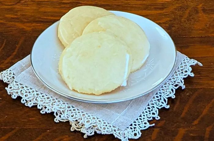 Great-Grandma's Sour Cream Drop Cookies transformed into beautifully glazed cut-out sugar cookies