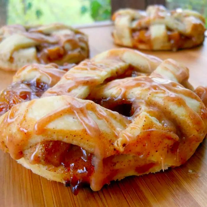 Delicious Apple Pie Cookies Drizzled with Sauce