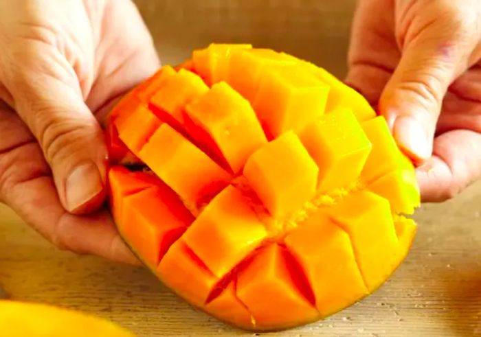 Opening Your Mango After Cutting