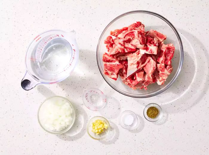 Ingredients for Slow Cooker Pork Neck Bones