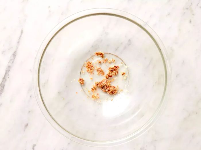 Anchovy fillets mashed with garlic.