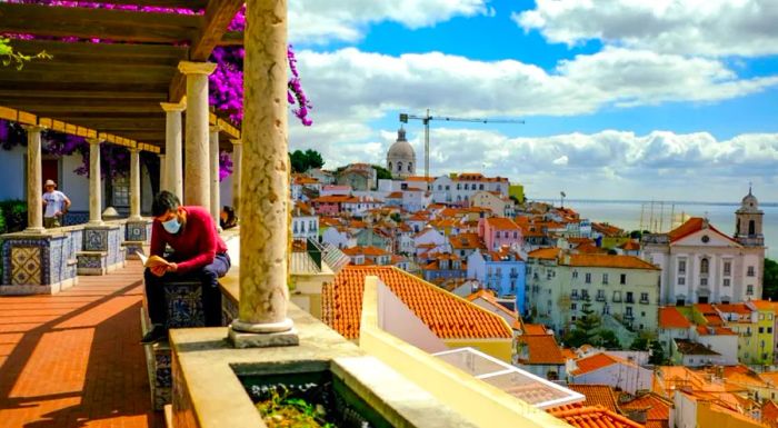 Lisbon's historic old town, usually bustling with tourists, now stands eerily quiet.