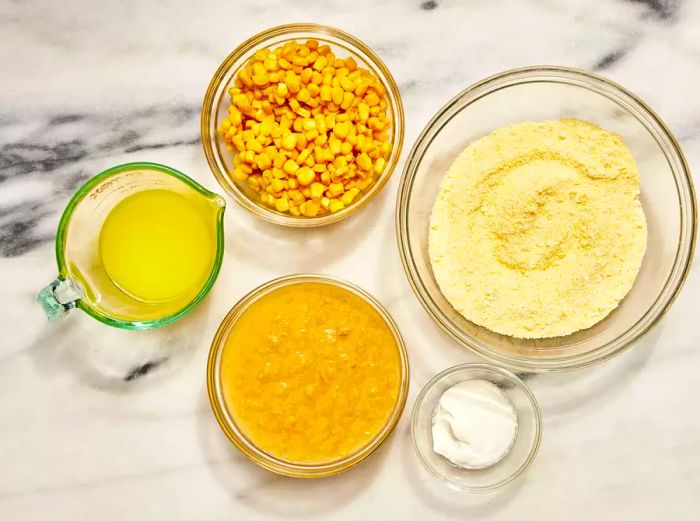 Ingredients for Cornbread Casserole