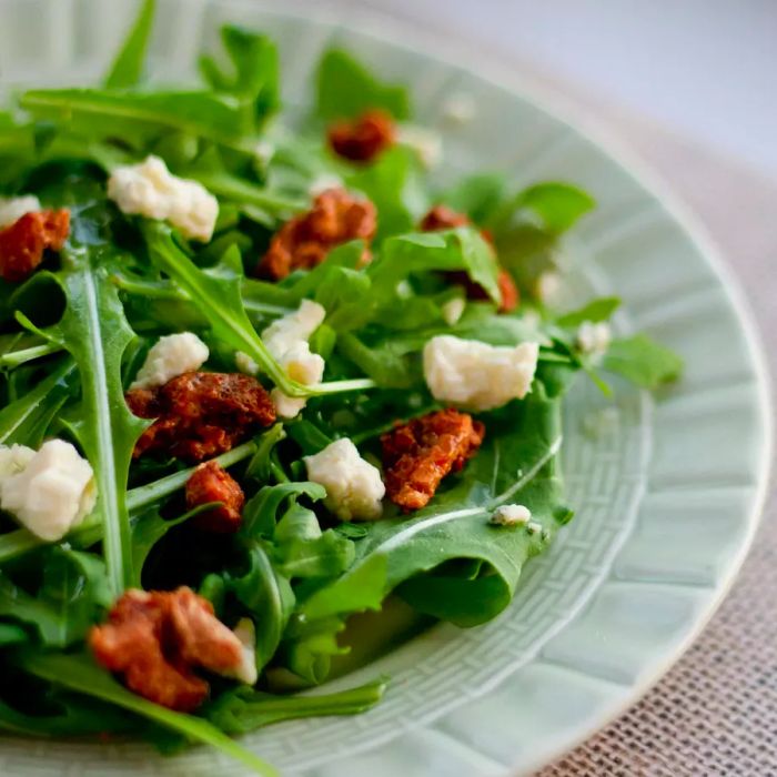 Hazelnut Blue Pecan Salad on a white plate