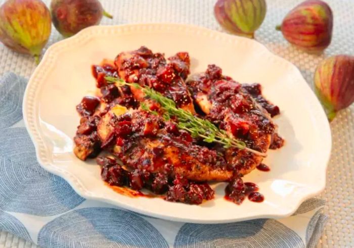 Crispy Chicken Tenders with Balsamic-Fig Glaze