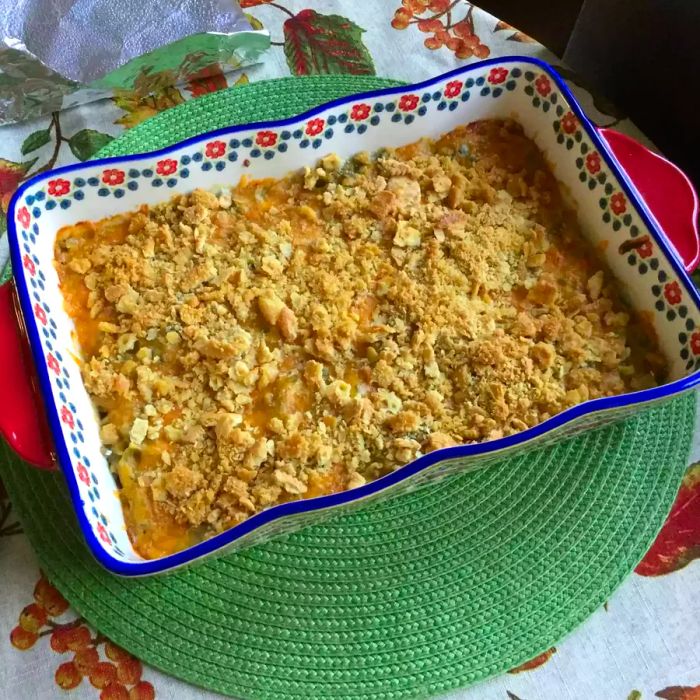 A classic green bean casserole