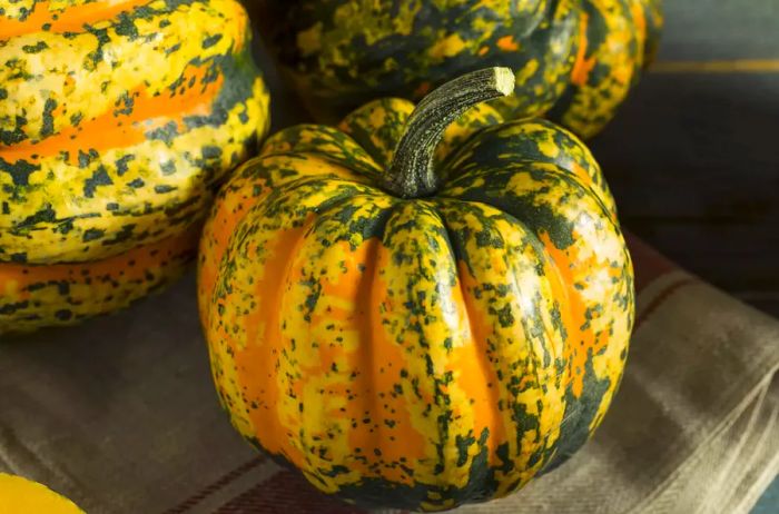 Raw Orange Confetti Acorn Squash