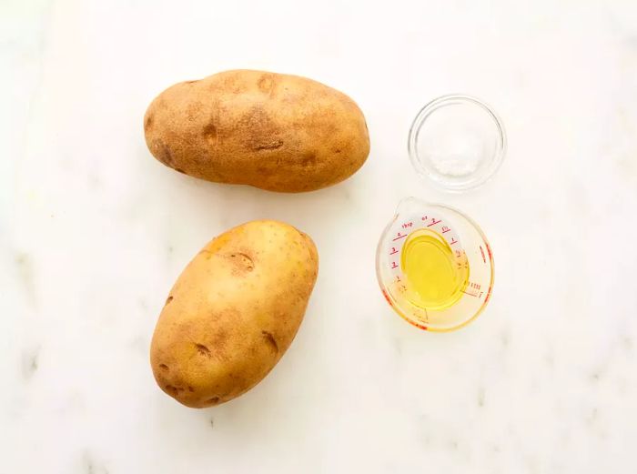 Ingredients needed for air fryer baked potatoes