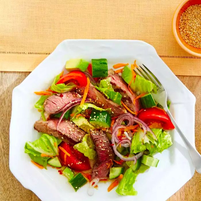 Grilled Steak Salad with Asian Dressing