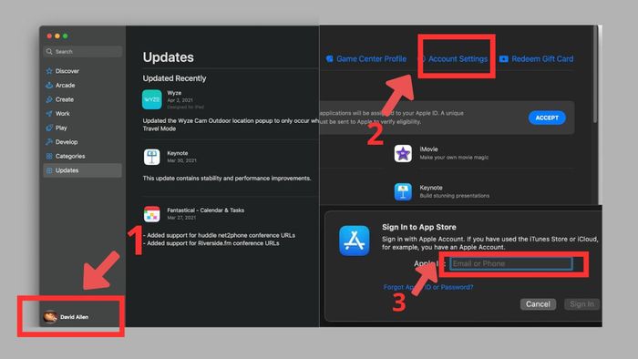 Hủy gia hạn App Store trên MacBook - Bước 2