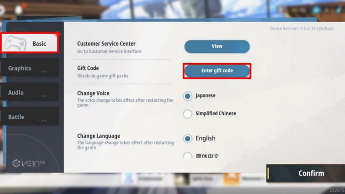 Hướng dẫn nhập mã code Tiếng Vọng Tro Tàn - Bước 2