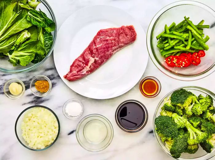 Ingredients for Pork Stir Fry