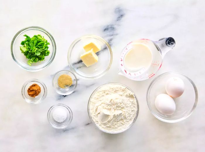 Ingredients for German Spaetzle Dumplings