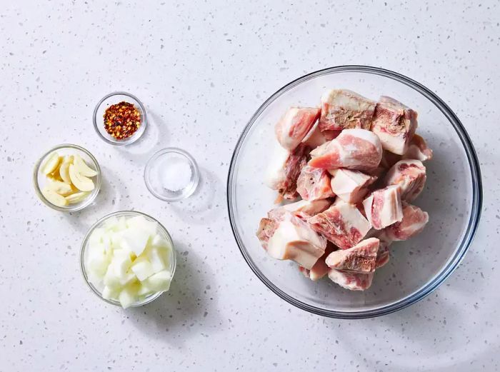 Ingredients for Southern-Style Pig Tails