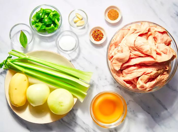 Ingredients for Creole Chitterlings