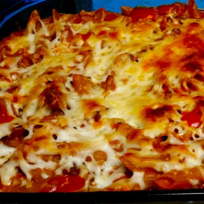 oven-baked pasta casserole