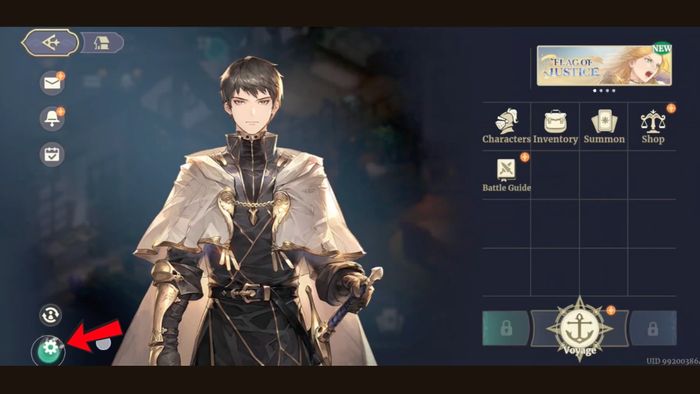 Hướng dẫn nhập mã code Sword of Convallaria - bước 2