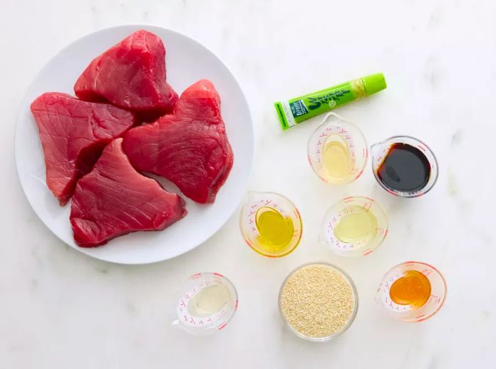 Ingredients for Sesame-Crusted Seared Tuna