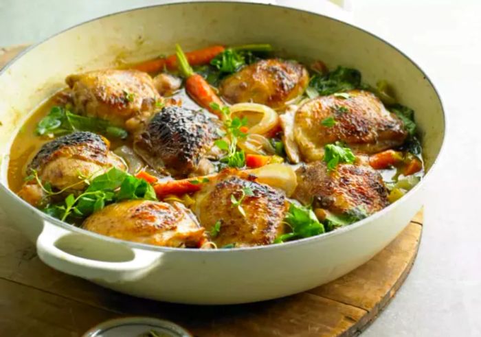 Braised Chicken with Carrots