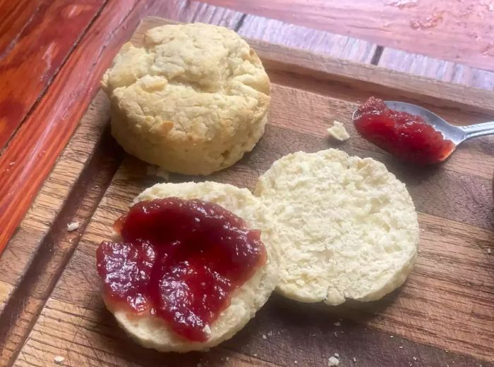 Never Fail Biscuits served with jam