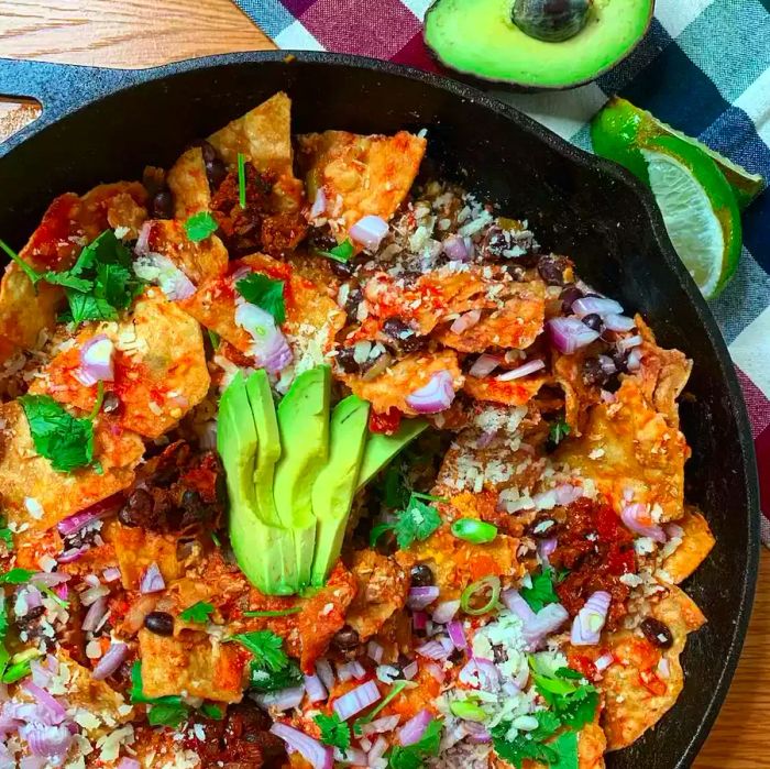 Quick Black Bean Chilaquiles