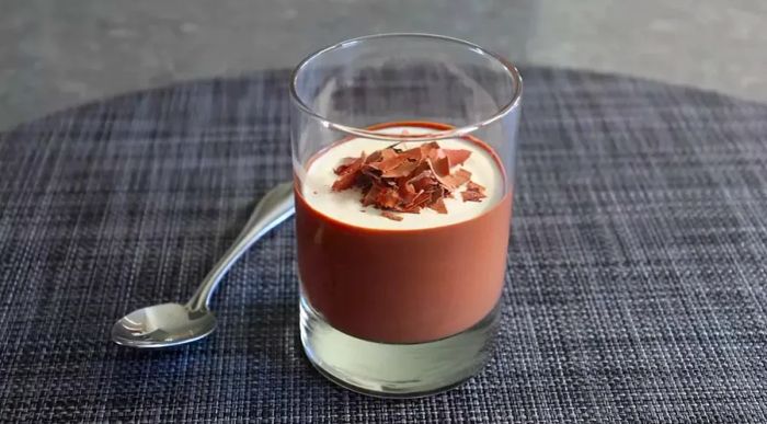 Chocolate Budino Served in a Glass Cup