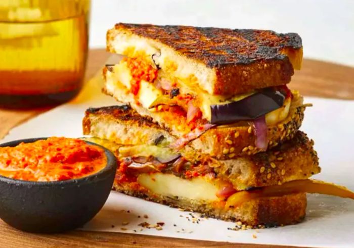 Harissa-Spiced Halloumi Panini