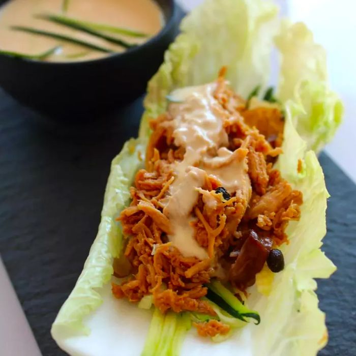 Lettuce wraps filled with chicken