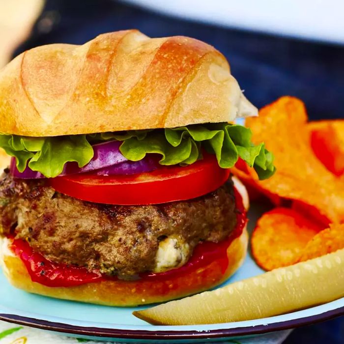 Blue Cheese Stuffed Burgers