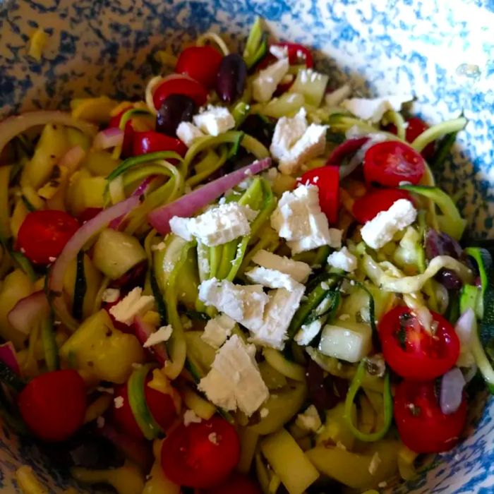 Greek Zoodle Salad