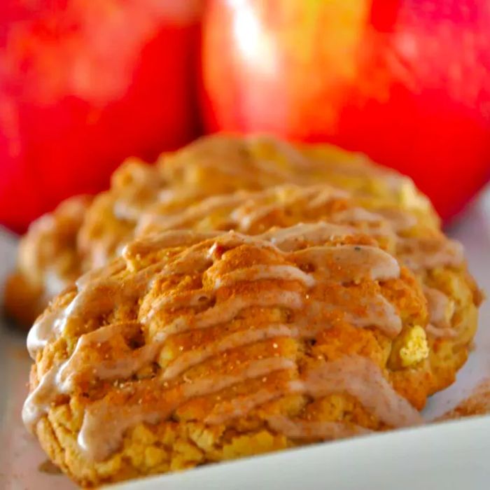 glazed apple cookies