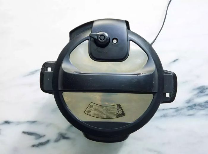 A securely closed and locked Instant Pot