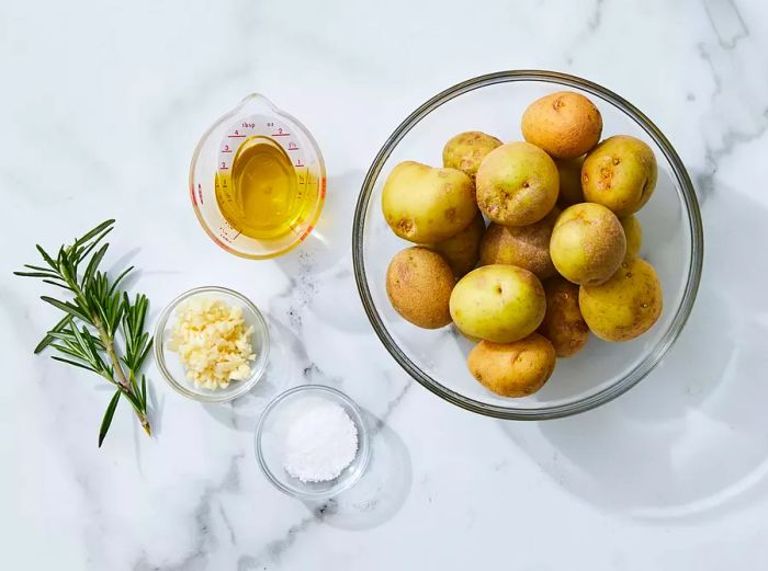 All ingredients placed in separate bowls