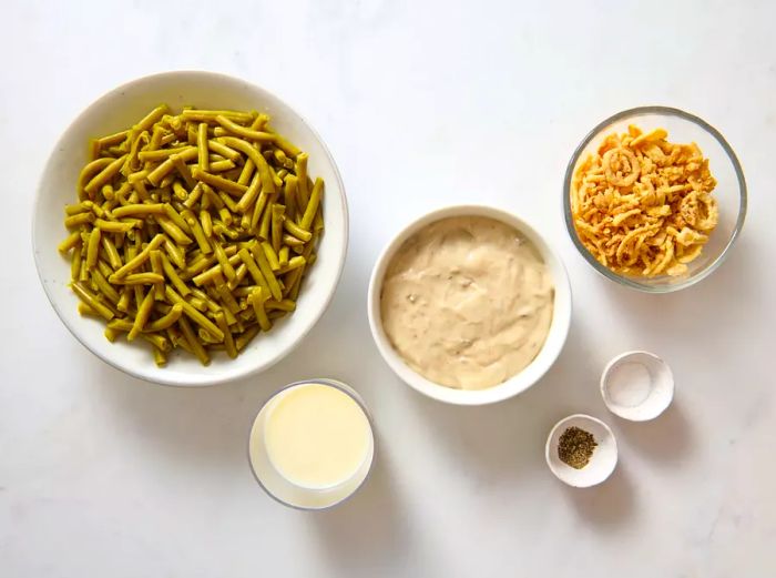 Ingredients for Preparing Green Bean Casserole