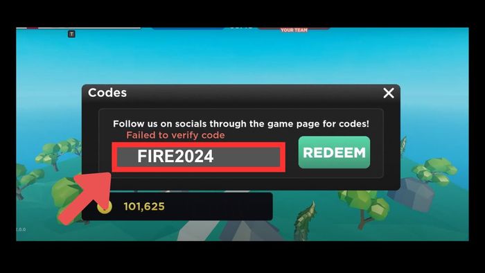 Hướng dẫn nhập mã code Element Battles - bước 3