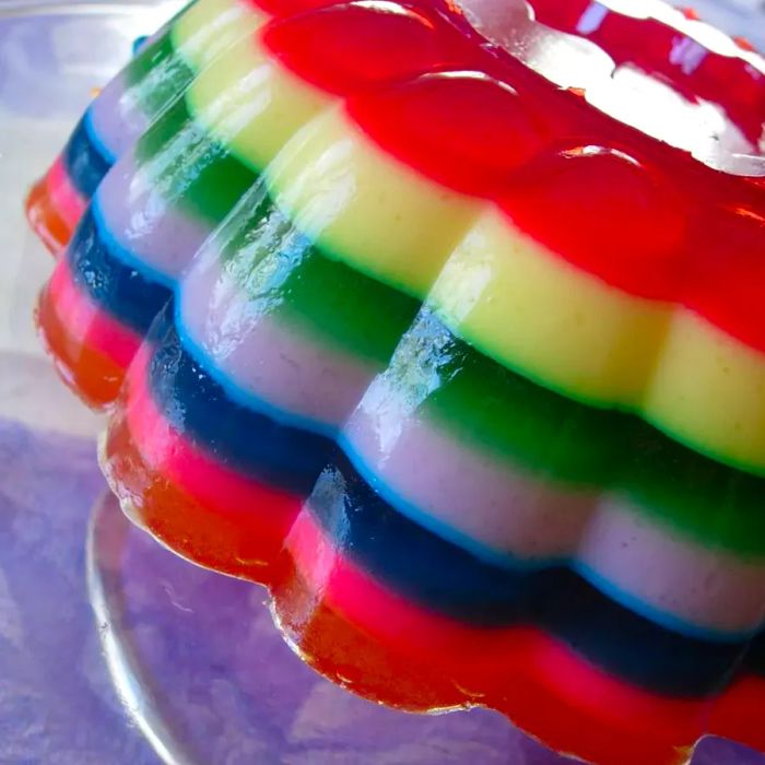 Seven Layer Gelatin Salad