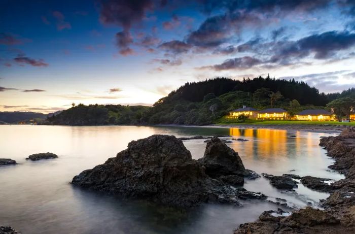 Helena Bay Lodge is situated in the remote northeastern corner of New Zealand's North Island.