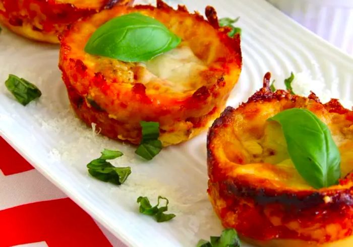 Lasagna Cupcake Bites