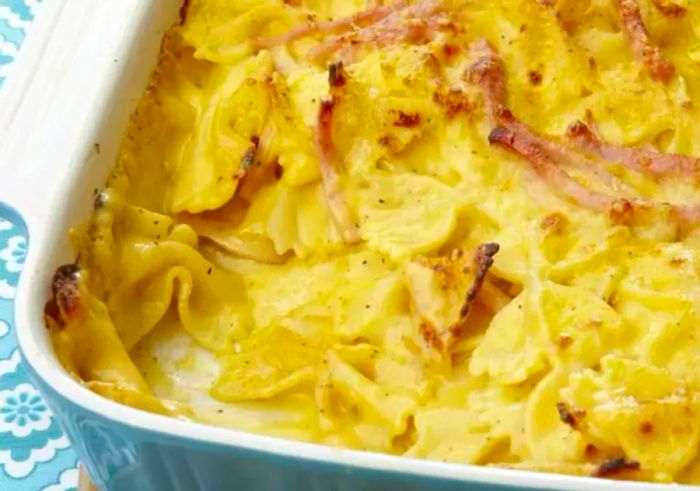 Ham and Cheese Bowtie Pasta