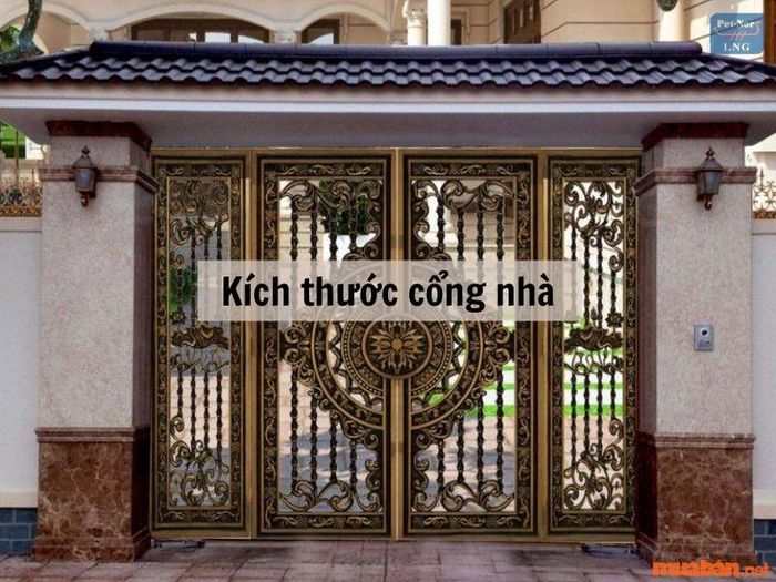 Kích thước cổng nhà hợp phong thủy
