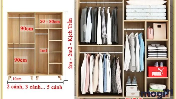 Những lợi ích khi sử dụng tủ quần áo có kích thước chuẩn xác