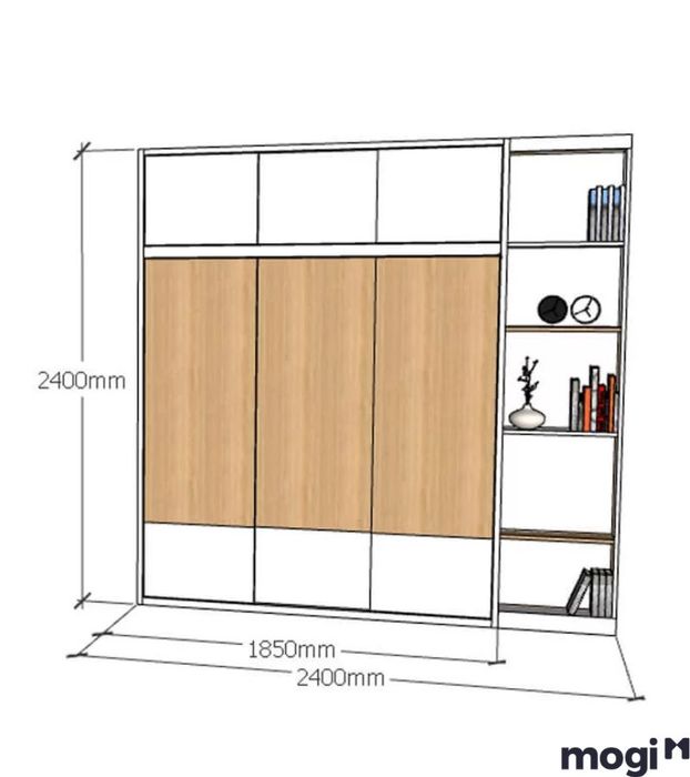 Kích thước tủ quần áo 3 cánh lùa
