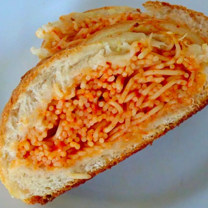 Delicious Spaghetti Bread served warm