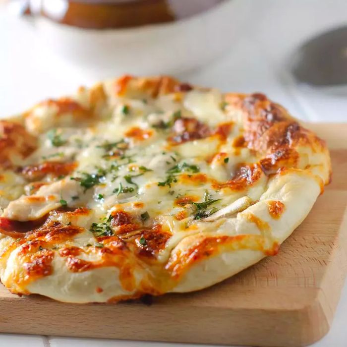 Grilled Chicken Alfredo Flatbread Pizzas