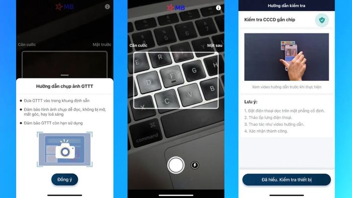 Cập nhật sinh trắc học trên MB Bank - Bước 3