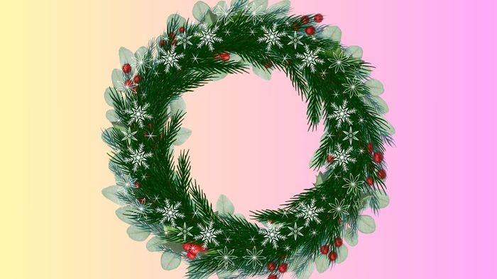 Cách vẽ vòng nguyệt quế Noel đẹp và đơn giản