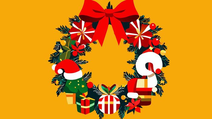 Vẽ vòng nguyệt quế Noel đơn giản mà đẹp