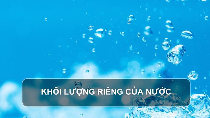 Công thức tính khối lượng riêng của chất liệu