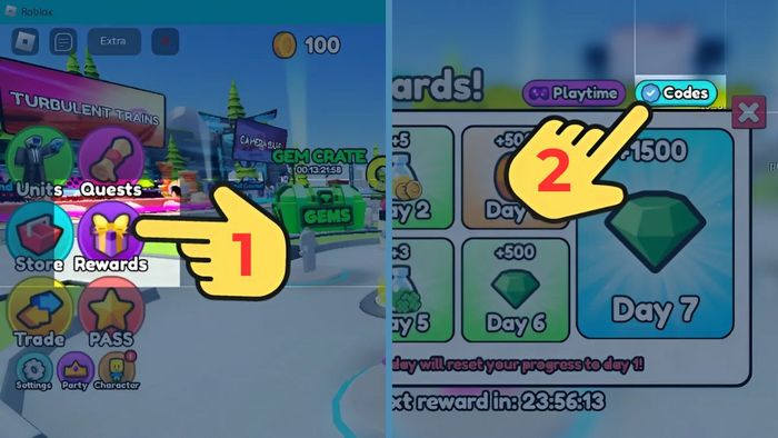 Hướng dẫn nhập mã code Skibidi Toilet Battle - Bước 2